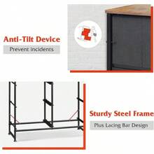 6 Drawer Dresser For Bedroom, Wood Double Dresser, Storage Tower With Wood Bins, Chest Of Drawers For Closet, Living Room, Hallway, Rustic Brown Wood Grain Print