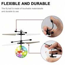Flying Ball RC Toys For Children Goo Play For Child Ball Helicopter Gifts For Child Built-In-Shinning LED Disco Light Induction Ball Children Play Indoor And Outdoor Gifts For Boys Girls - 1 - View 6