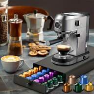 1pc מחזיק סיר, אטום לאבק קופסת אחסון קפסולות קפה, מגירת משטח עבודה מדף אחסון קפסולות קפה, מתאים לבית קפה, מטבח ומשרד, יכול להכיל 40 אנשים, מארגן ואחסון לבית, אביזרים לבית חזרה לבית הספר