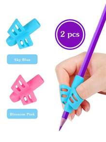 Pencil Grip, Handwriting Posture Correction Holder, Ergonomic Writing 3-Pack: Blue, Green, Orange), Suitable For Office, School, Drawing, Markers, Stationery, Universal Writing Training Tools, Professional Supplies For Learning And Work, Back To School, Gift For All Ages