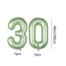 2 件/套 32 英寸/40 英寸数字铝箔气球，适合 18/30 岁派对装饰