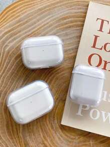 Solid Color Matte Transparent Material Earbud-Free Protective Case Compatible With Apple Anti-Fall, Anti-Scratch, Transparent Protective Case - Clear - View 3