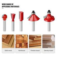 8mm Fräser Set H-M 15tlg Oberfräser-Set Schaft Nutfräser für Oberfräse Holzfräser - Rot - Übersicht 6