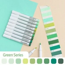 9/144pcs Morandi Acrylic Paint Pens Soft Brush Tip, Calligraphy Markers For Lettering, Card Making, Rocks Painting, Wood, Fabric, Canvas, Ceramic, Glass, DIY Art Crafting, School Supplies