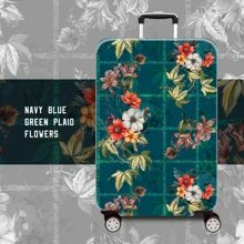 1pc Classic Retro Floral Print Pattern Series, Thickened Suitcase Protective Cover, Thickened Suitcase Accessories, Suitable For Business, Business Trips, Vacations, Travel, Luggage Check-In, Back To School, Add Color To Your Suitcase. Suitable For 20-28 Inch Suitcases. Bag For School School Accessories School Stuff - Multicolor - View 12