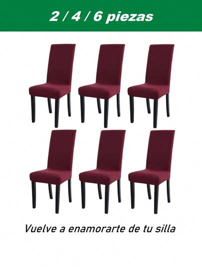 Funda de silla de tela de alta elasticidad, lavable, con buena elasticidad, fácil de instalar, suave al tacto y resistente a la suciedad. Ideal para salones, dormitorios, oficinas, restaurantes, hoteles y comedores, especialmente adecuada para lugares con mascotas como gatos y perros. Disponible en varias tallas.