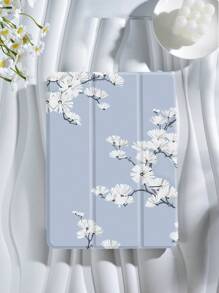 花朵图案平板电脑保护壳，兼容 iPad Mini4/Mini5/Mini6/Air 5th Gen2022，兼容三星 Galaxy Tab A9 Plus 10.95 英寸，兼容华为 MatePad 10.4 英寸/Tab，带笔架/防摔/自动睡眠/唤醒盖 - 彩色 - 查看 2