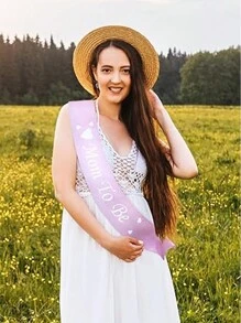 Mom To Be Sash Baby Shower - Gender Reveal Sash For Mom To Be Pins Baby Shower Sash - Mommy To Be Sash For Baby Shower Sashes For Mom, Mother Day - Multicolor - View 8