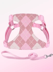 Soft Mesh Dog Harness And Leash Set, Comfortable Padded Vest For Pets Without Pulling, For Small Dogs And Cats - Multicolor - View 1