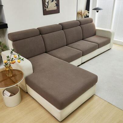 1 chiếc bọc ghế sofa, bọc đệm sofa kẻ sọc jacquard, phong cách tối giản hiện đại, co giãn, chống bụi và chống trượt, phù hợp cho phòng khách, phòng ăn, nhà ở, mọi mùa.