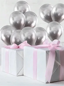 10/20/30/40/50/60 个 5 英寸迷你金属银气球，充气至 5 英寸金属银气球，婚礼派对生日派对周年纪念新年情人节感恩节装饰品 - 金屬銀 - 查看 4