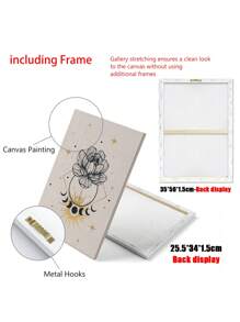 3 pièces Décoration murale peinture sans cadre affiche cadeau à papillon et lune - Multicolore - Voir 10