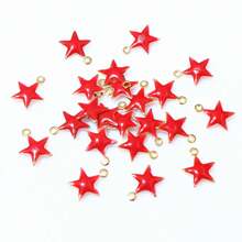 20pcs 8.5x7mm Enamel Small Star Charms Pendant Stainless Steel DIY Jewelry Making Accessories Findings For Bracelet Earrings
