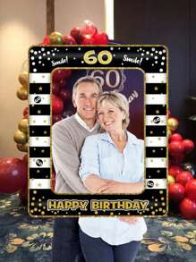 1 Pc, Birthday Decoration Adult Birthday Photo Booth Props For 18th, 21th, 30th, 40th, 50th, 60th, 70th Birthday Decoration Funny Selfie Props, Birthday Party Supplies, 22.7x27.9 Inches, Photo Props, Cool Decoration