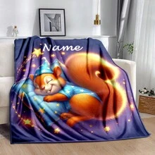 1PC Personalized Blanket Custom Name Printed Blanket Cute Sleeping Animal Panda Blanket Your Name Printed On It Soft And Warm Memorable Moments Blanket Great Holiday Gift For Families