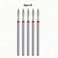 5pcs Diamond Nail Drill Bit Set Milling Cutter For Manicure Cuticle Bits Electric Files Dead Skin Remove Tolls Accessories - Multicolor - View 7