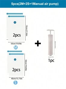 5/1 pièce Sac de rangement sous vide, sac de compression de voyage, sac de compression transparent, sac de rangement pour vêtements d'été, sac de rangement étanche en PVC, anti-insecte, anti-moisissure, convient pour couette, vêtements, usage domestique, linge de maison, couette, sac de rangement sous vide, sac de rangement pour chaussures, couette, sac de rangement pour vêtements, accessoires de voyage, convient pour armoire, chambre à coucher, rangement de vêtements de salle de bain, sac de rangement de voyage, sac de rangement gain de place pour la maison, sac de rangement de voyage
