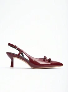 Plus Size & Wide Fit High Heel Casual Dress Shoes, Fashion Versatile Mid-Heel Pumps For Women