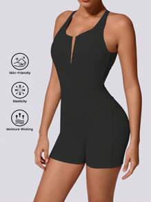 Aaseow [Spring/Summer Advance Launch] Women's Sexy High Elastic Cross Back Yoga Jumpsuit, Fitness Sports Jumpsuit
