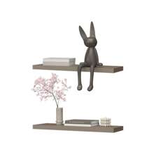 Iva Floating Shelf In Melamine X2 Taupe