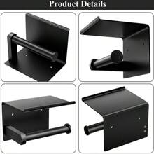 Portarrollos de papel higiénico de acero inoxidable 304, con excelente rendimiento anticorrosión y antioxidante, múltiples colores a elegir, montaje en pared adhesivo o con tornillos, una opción ideal para la organización del baño, decoración del baño en el hogar, organizador de baño, decoración de otoño, de vuelta a la escuela