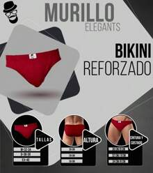 Murillo Elegants 12 pzs Calzoncillo Hombre Bikini Refuerzo Caballero