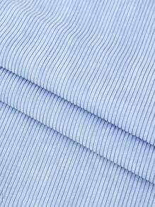 1pc Vintage Thick Corduroy Shirt, Solid Color Cotton Padded Jacket Fabric For Autumn/Winter