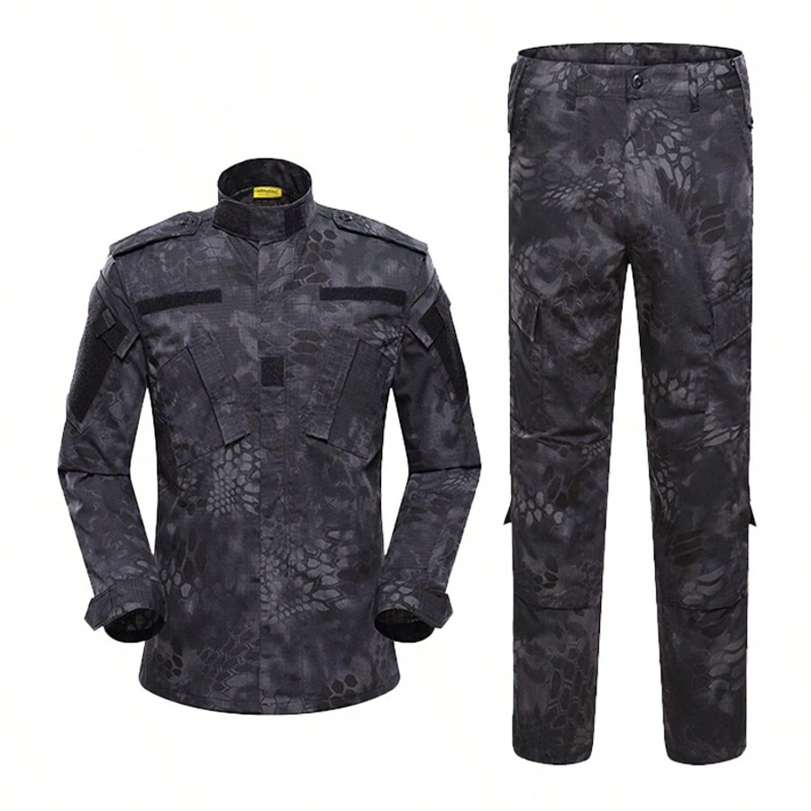 Traje de uniforme táctico militar resistente al desgaste - Negro - Ver 1