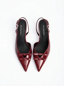 Plus Size & Wide Fit High Heel Casual Dress Shoes, Fashion Versatile Mid-Heel Pumps For Women