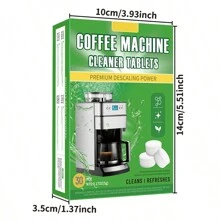 30-Pack Coffee Machine Descaler Cleaner Tablets - Deep Cleaning And Descaling For All Coffee Makers - White - View 3