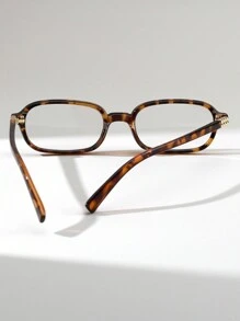 1 Pair Women's Retro Rectangular Small Frame Fashion Versatile Casual Street Shooting Runway Non-Prescription Glasses