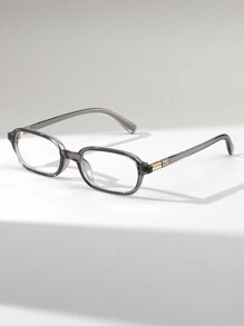 1 Pair Women's Retro Rectangular Small Frame Fashion Versatile Casual Street Shooting Runway Non-Prescription Glasses