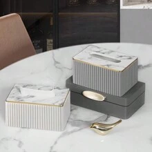 Tissue Box Cover, PU Leather Tissue Box Holder Rectangular Box Covers For Home/Office/Car Decoration, Tissue Box, Bedroom, Table, Paper Organizer, Tissue Box Cover Black, Napkin Holder Tissue, Paper Holder Storage, Towel Holders, Tissue Rolls,Tissue Box Holder,Napkin Holder,Festival Family Gathering,Kitchen Dining Table DecorFor Home Kitchen Bedroom Living Room Dining Room, Home Decoration Accessories, Decorative Box,Women Wedding Gift,Summer Travel Holiday Festival Must-Have