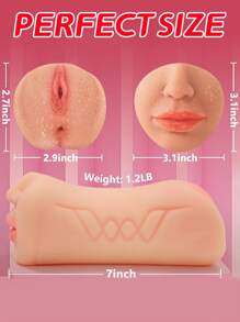 1pc Realistic Male Masturbators Adult Sex Toys, 3 In 1 Pocket Pussy With 3D Realistic Textured Tight Anus & Real Mouth, Penis Training Oral Sex Doll Stroker Deep Throat Sex Toys Male Masturbator Sex Toy Pocket Pussy Sex Toys Sex Toy Adult Toys Toy Sex Toys Sex Sex Doll Adult Toy Sexy Toys Porn Vagina Adult Toys Sex Men Toys Sex Male Sex Toy