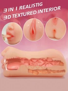 1pc Realistic Male Masturbators Adult Sex Toys, 3 In 1 Pocket Pussy With 3D Realistic Textured Tight Anus & Real Mouth, Penis Training Oral Sex Doll Stroker Deep Throat Sex Toys Male Masturbator Sex Toy Pocket Pussy Sex Toys Sex Toy Adult Toys Toy Sex Toys Sex Sex Doll Adult Toy Sexy Toys Porn Vagina Adult Toys Sex Men Toys Sex Male Sex Toy