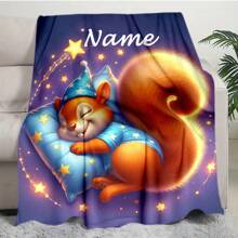 1PC Personalized Blanket Custom Name Printed Blanket Cute Sleeping Animal Panda Blanket Your Name Printed On It Soft And Warm Memorable Moments Blanket Great Holiday Gift For Families