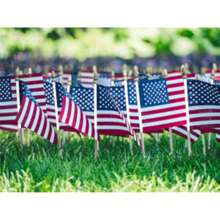 10pcs American Flag Wands, Mini Handheld US Flag Wands With Safety Spearhead, Suitable For Yard, Holiday, Outdoor Decor Birthday - Multicolor - View 8