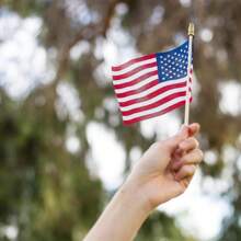 10pcs American Flag Wands, Mini Handheld US Flag Wands With Safety Spearhead, Suitable For Yard, Holiday, Outdoor Decor Birthday - Multicolor - View 4