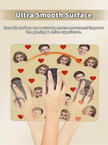 1 Piece Of Customized Mouse Pad, 30x25cm/12x10in, Supporting Photo Customization Such As Mom&Dad, Couples, Friends, Pets, Anime And Cartoon Etc., Nice Gift On Holiday Or Festivals Such As New Year, Valentine's Day, Birthday, Anniversary Or Daily Life Which Shows Your Unique Personalized And Special Care. Back To School - Multicolor - View 4