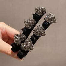 1/2/3 Stück modische luxuriöse Strass-Seitenklemmen, mehrschichtige Cut Out strukturierte Prinzessin Alligator Haarspange, Haarzubehör, Haarstyling-Tools, Schönheitszubehör, Locken Haarzubehör