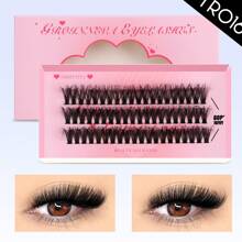 GROINNEYA 3/28Rows Individual Eyelashes Book Large Capacity 9-16mm Mixed Length Cluster Eyelashes For Beginner DIY At Home Eyelashes Extensions Set