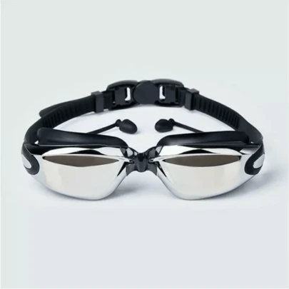 NetHong Profession Anti Fog Swimming Goggles Uv Glasses Adjustable Earbuds Myopia Adult