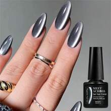 MEET ACROSS 7ml 猫咪月光磁性凝胶指甲油，带磁性棒，粉色银色透明可卸美甲凝胶指甲油，美甲艺术 - 彩色 - 查看 17