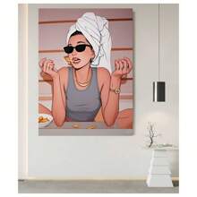 1 Piece Custom Photo, Custom Retro Anime Style Framed Canvas Wall Art Based On Photos, Retro Anime Character Photos, Print Personalised Artwork, Watercolour Canvas Art Mural, All Kinds Of Holiday Gifts, Personalised Gifts, Wedding Gifts, Birthday Gifts, Christmas, Chinese New Year Valentine's Day, Wedding Anniversaries, Personalized,Ideal Gifts For Him,Ideal Gifts For Her,Her,Boyfriend,Girlfriend,Dad,Mom,Family,Friends,Son,Daughter,Kids,For Anniversaries,For Birthdays,For Housewarming,For Graduation,Kitchen,Dining Room,Bedroom,Office,Living Room,Home,Garden,Tea Room