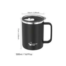 1 件不锈钢杯便携式咖啡杯带盖密封办公杯茶杯牛奶杯旅行杯返校