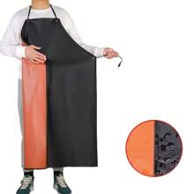 Double Layers Thickened Apron Kitchen Waterproof Oil Proof Apron Pvc Aprons For Dishwashing Fishing Cleaning Cooking Working - 01 - View 4