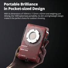 Luz de video LED AMBITFUL 100R de 100W, versión bicolor 2700K-6500K, CRI 96+, TLCI 95+, luz LED portátil de bolsillo con control de aplicación - Rojo - Ver 2