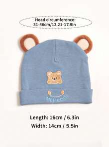 1pc Baby Cap Spring And Autumn 3-6-12 Months Male And Female Baby Cap Cute Cute 100 Days Sleeping Cap