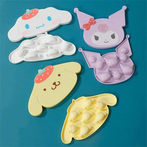 Miniso Sanrio Pompompurin Anime Silicone Ice Block Tray Mold Cute Cartoon Summer Home Ice Cube Ice Making Tool Silicone Mold