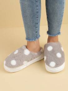 Damskie grube ciepłe kapcie termiczne, modne kapcie domowe unisex dla par, odpowiednie do użytku wewnątrz i na zewnątrz, jesień/zima - Szary - Zobacz 2